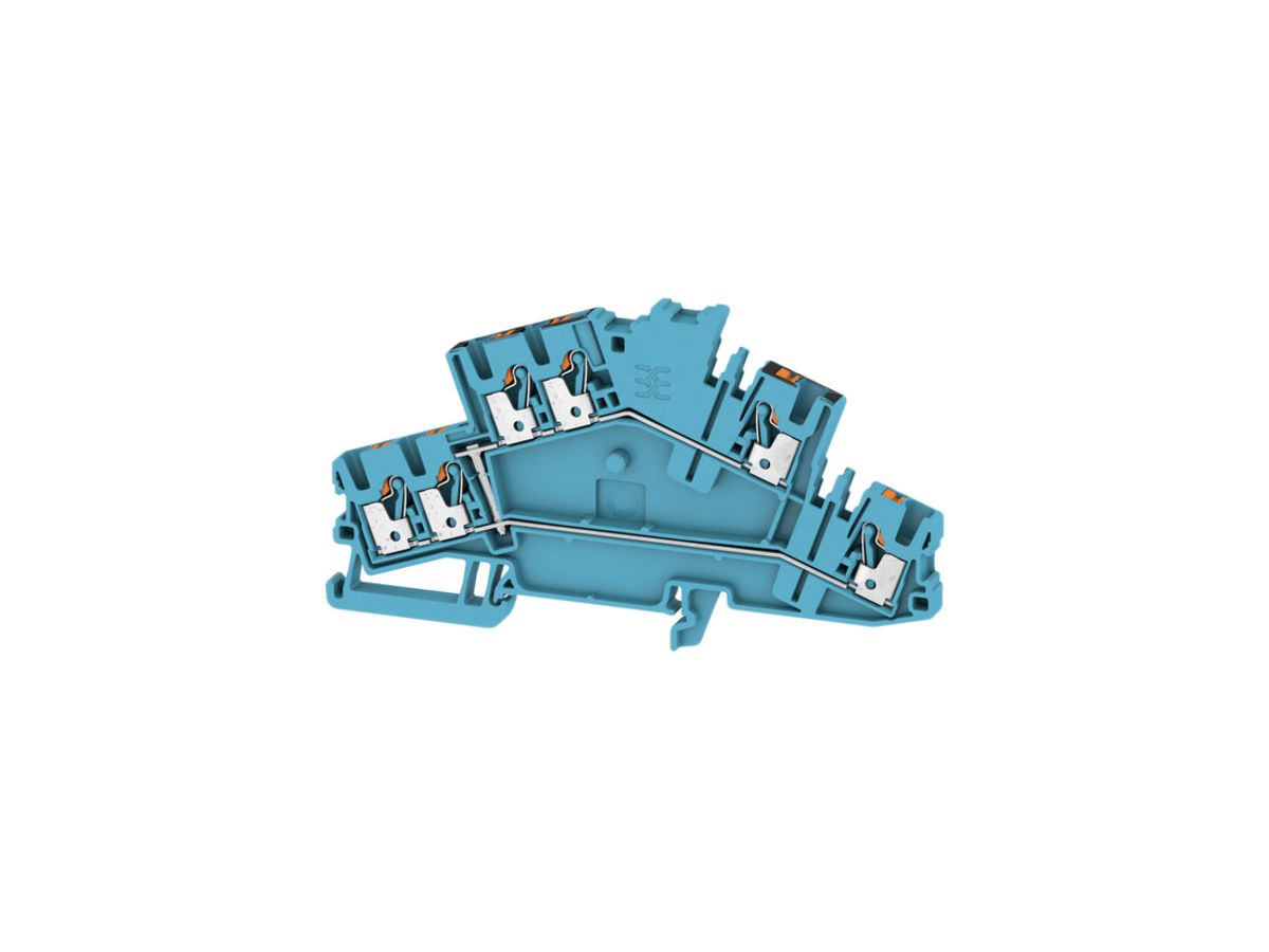 Mehrstock-Reihenklemme Weidmüller A2T PUSH IN 2.5mm² 2 Etagen blau