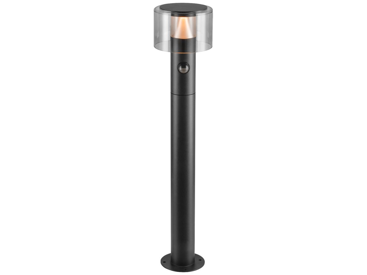 LED-Pollerleuchte SLV TAHA SEN 10W 450lm 2200…2700K IP54 Ø150×702mm schwarz