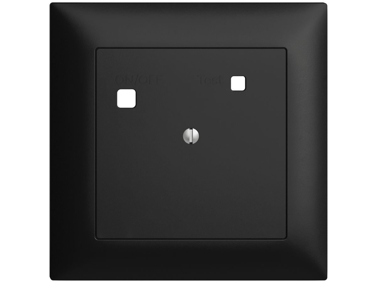 Frontset EDIZIOdue zu FI-Steckdose FMI, blind, schwarz