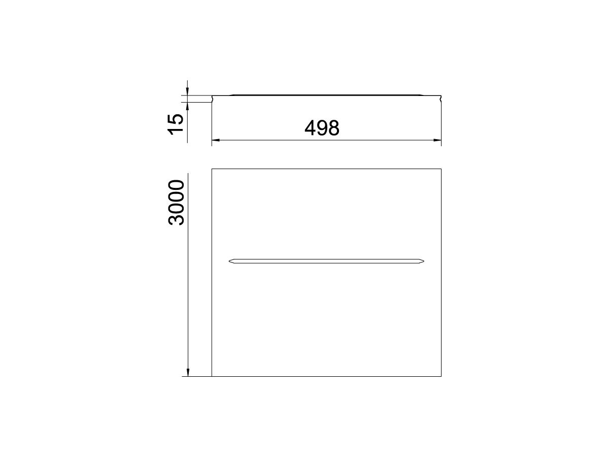 Deckel Bettermann rastbar für Gitterrinne 500×3000, A2, 1.4301, 2B