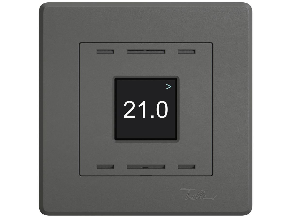 UP-Bedienaufsatz zu Raumtemperatursensor EDIZIO.liv Wiser SNAPFIX® dunkelgrau