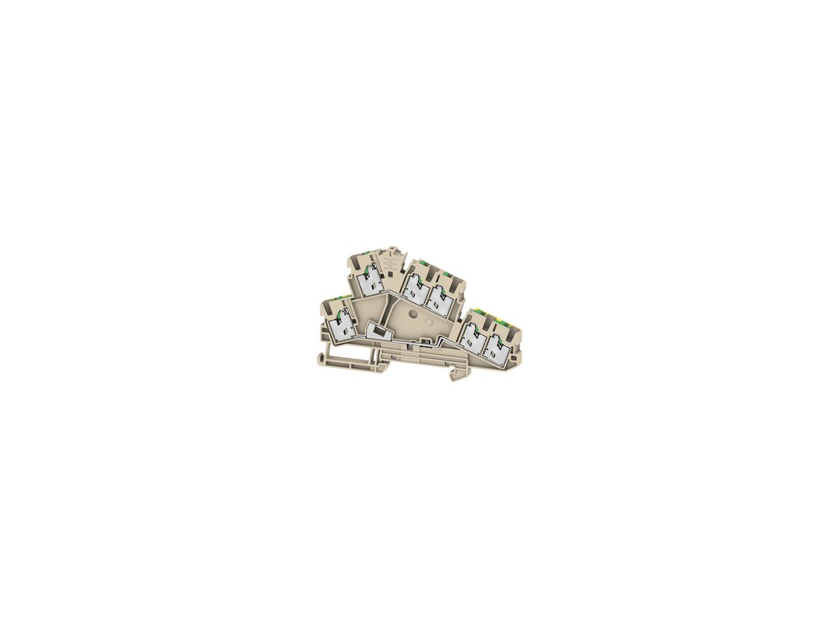 Durchgangs-Reihenklemme WM S2T 2.5 6C FT-PE 2.5mm² 3×2 DIN35 be