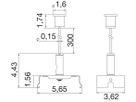 Seilabhängung SLV EASYLIGHT SCF 3000mm Edelstahl schwarz