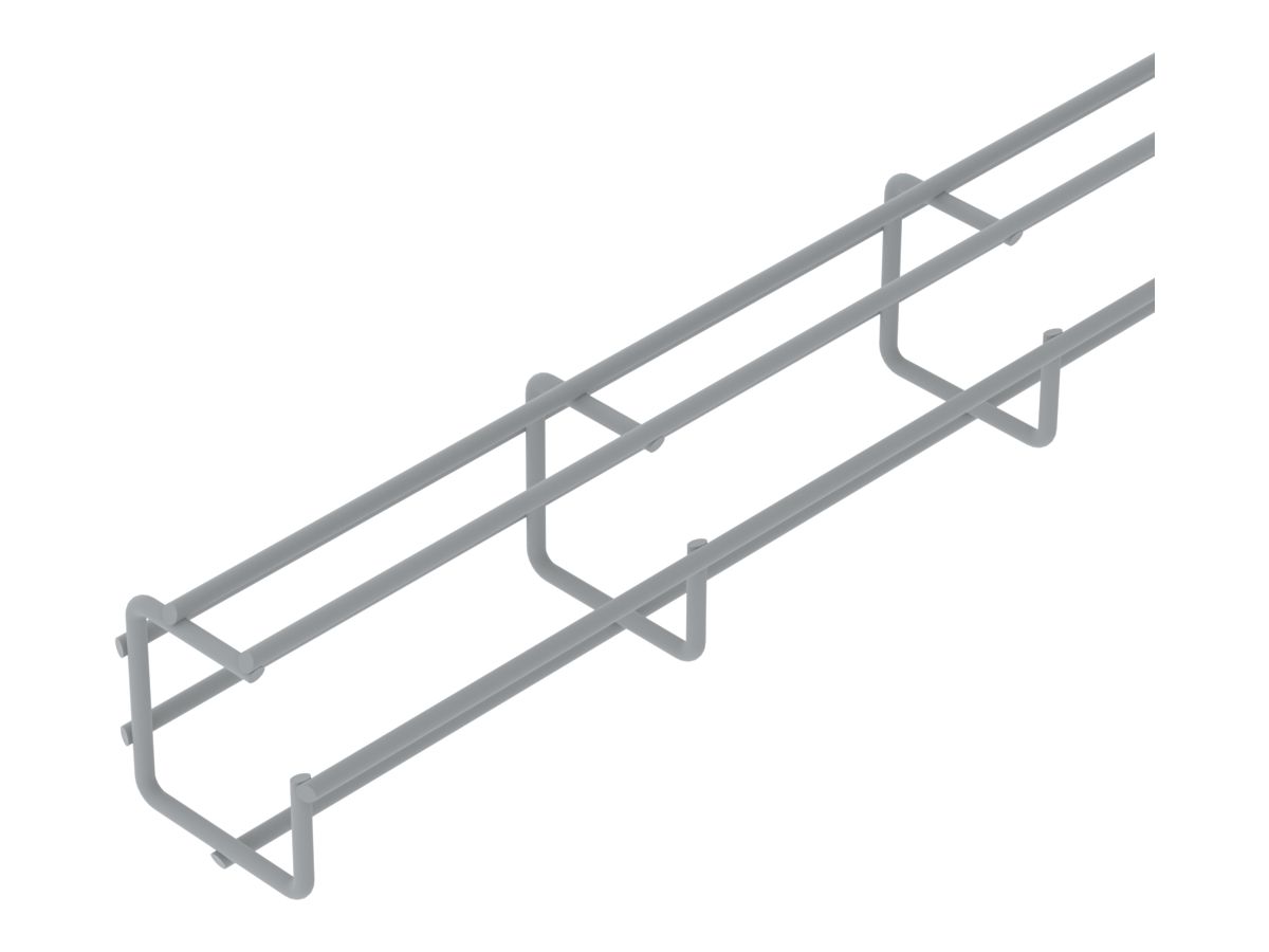 Gitterrinne Bettermann G-GR 50×50×3000mm, St, NG-10, halogenfrei, lichtgrau