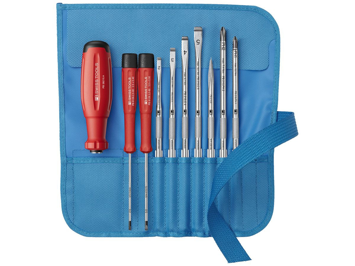 Schraubenzieher-Set PB SwissGrip Evo 9-tlg Rolltasche