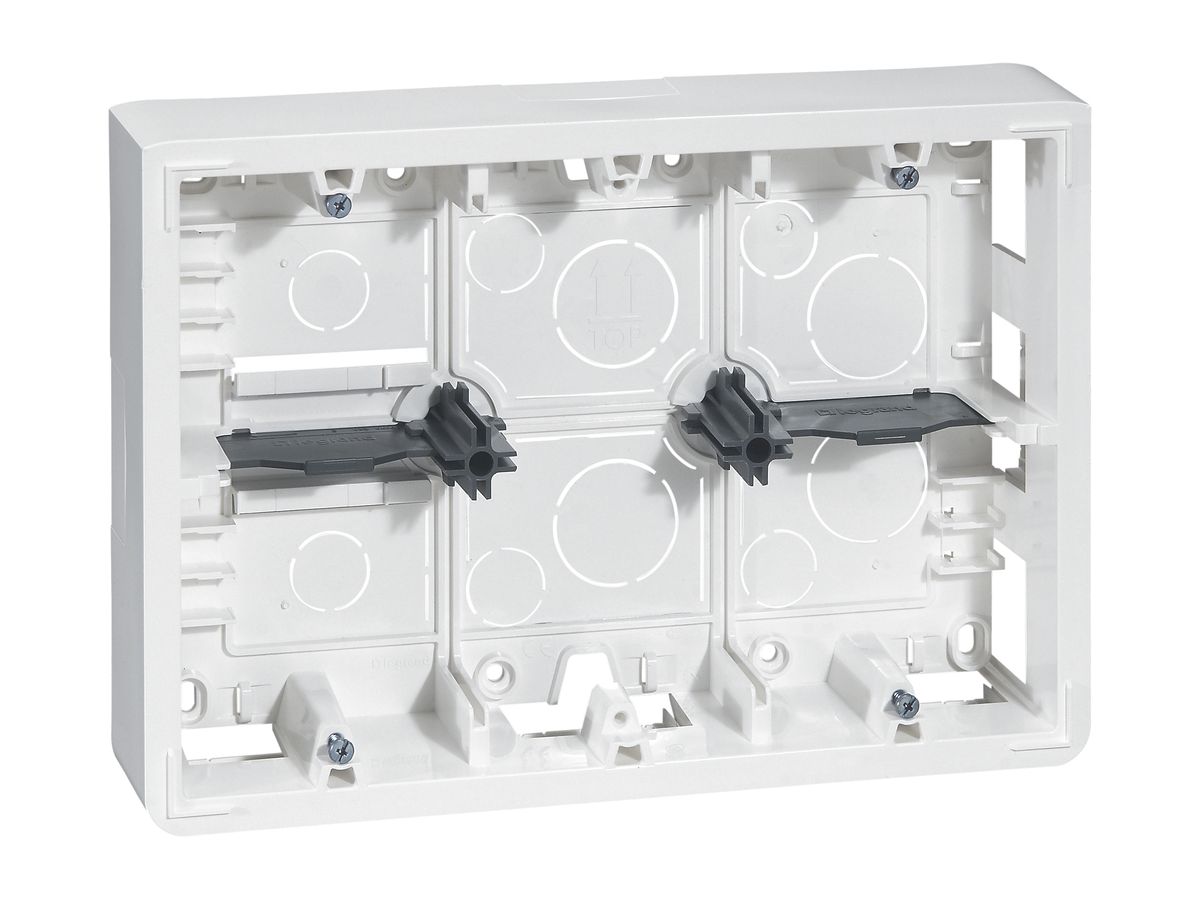 AP-Gehäuse MOS 2×3×2 Module weiss Tiefe=46mm