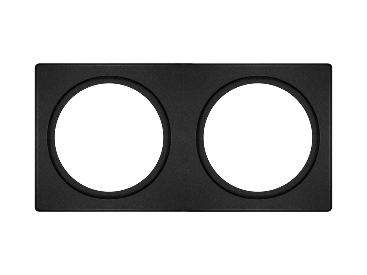 Abdeckplatte LEDVANCE FRAME Stahl 200×100mm 2×Ø68mm schwarz