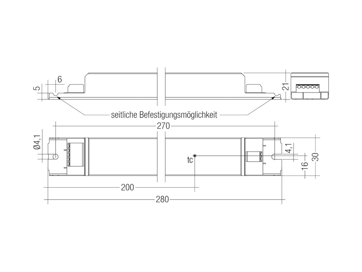 LED-Betriebsgerät Tridonic 38.5…75W 40…110V 350…1050mA ON/OFF