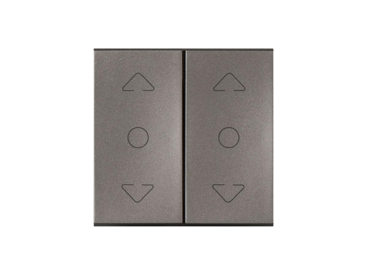 EB-Storenschalter MOS 2×AV/1L magnesium AUF/STOP/AB 2 Module