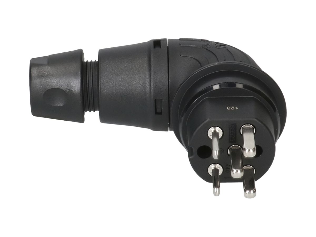 Stecker TH55 Typ 25 MH 90° IP55 16A 440V für Kabel Ø 6.5…14mm sz