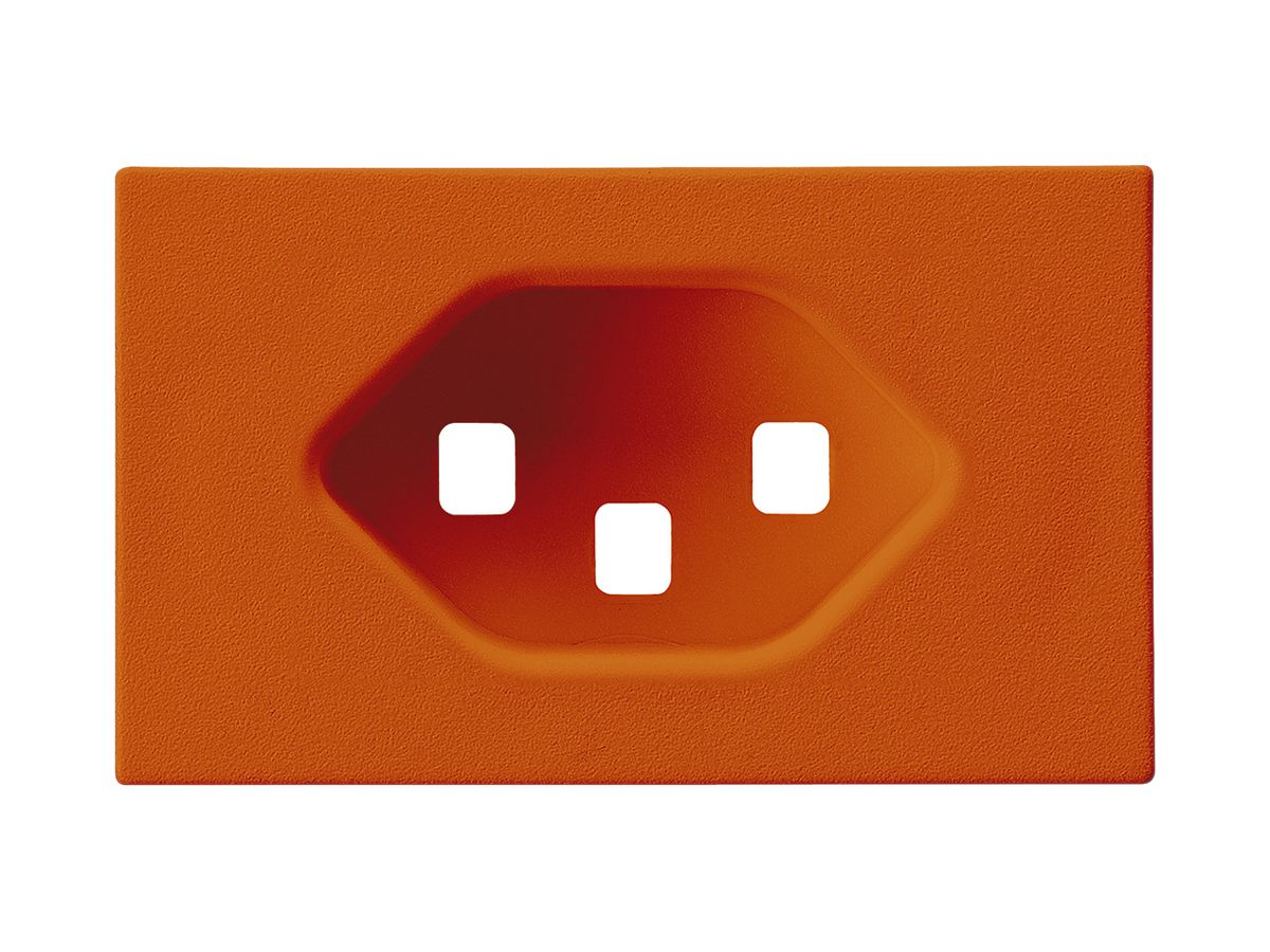 Frontplatte Hager FLF Gr.I (3/5) für 1×Typ 23 mit Rastfeder orange