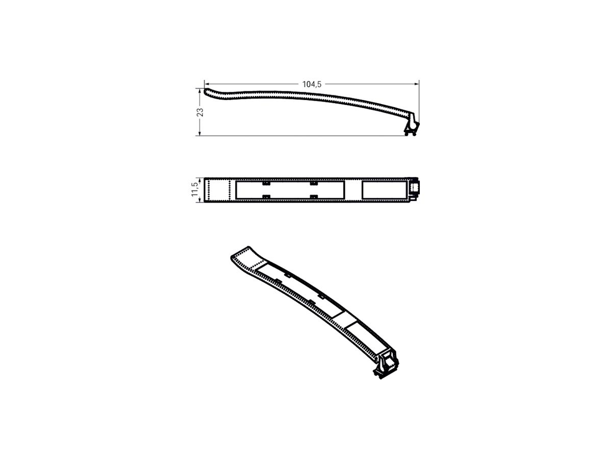 Gruppenschildträger WAGO 11.5×23mm, transparent