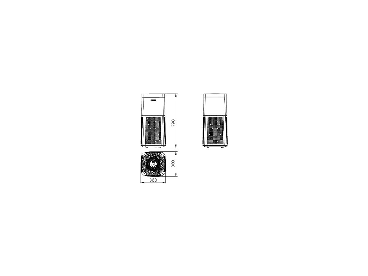 UV-C Luftdesinfektionsgerät PHILIPS UVCA200 EU 4×PL-L 18W/TUV HFP