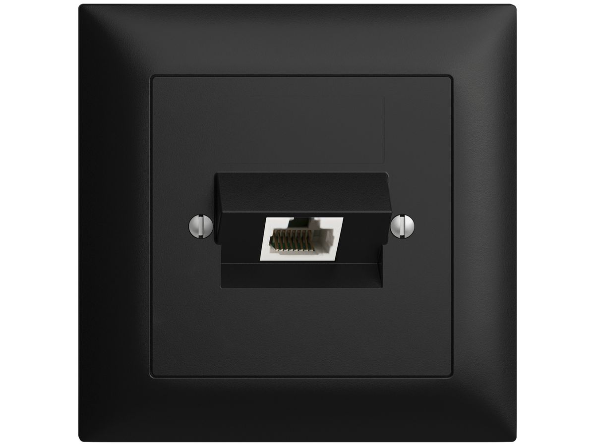UP-Dose 1×RJ45/u 8P ITplus EDIZIOdue schwarz