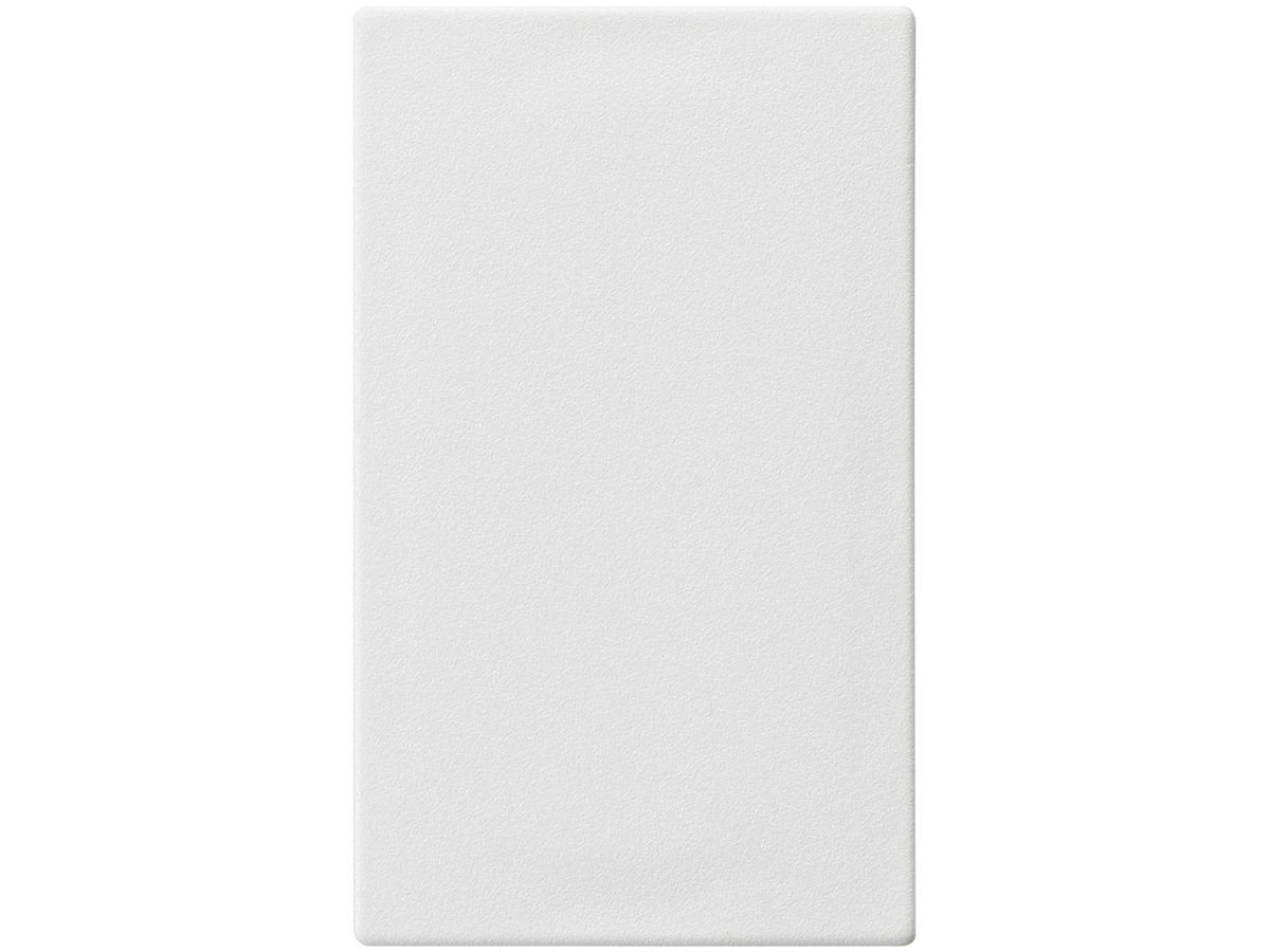 Blindabdeckplatte Hager FLF 3/5 mit Kunststoff-Federn für Metallausschnitt weiss