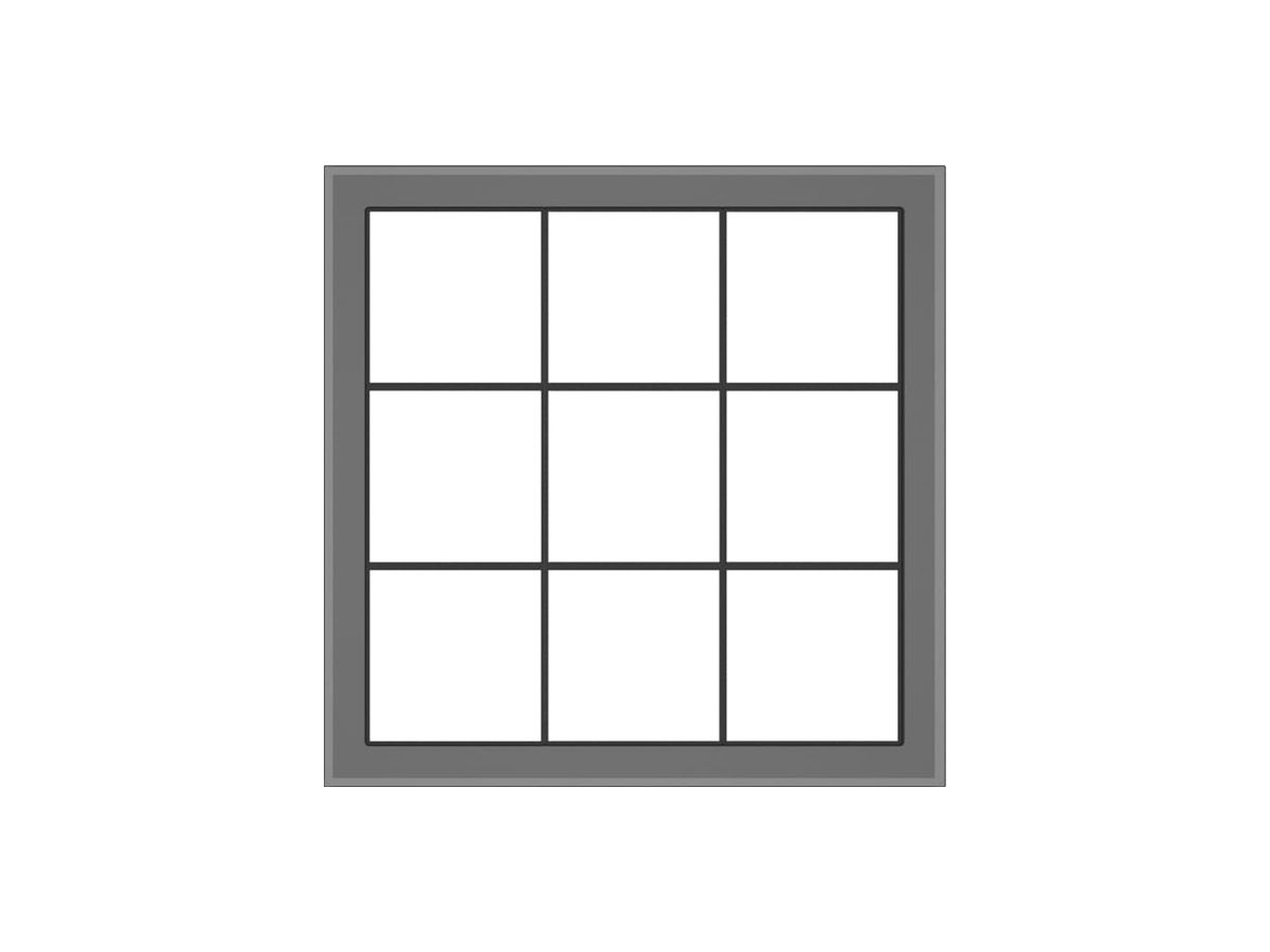 UP-Kopfzeile ABB SIDUS 3×3 208×208mm Glas grau