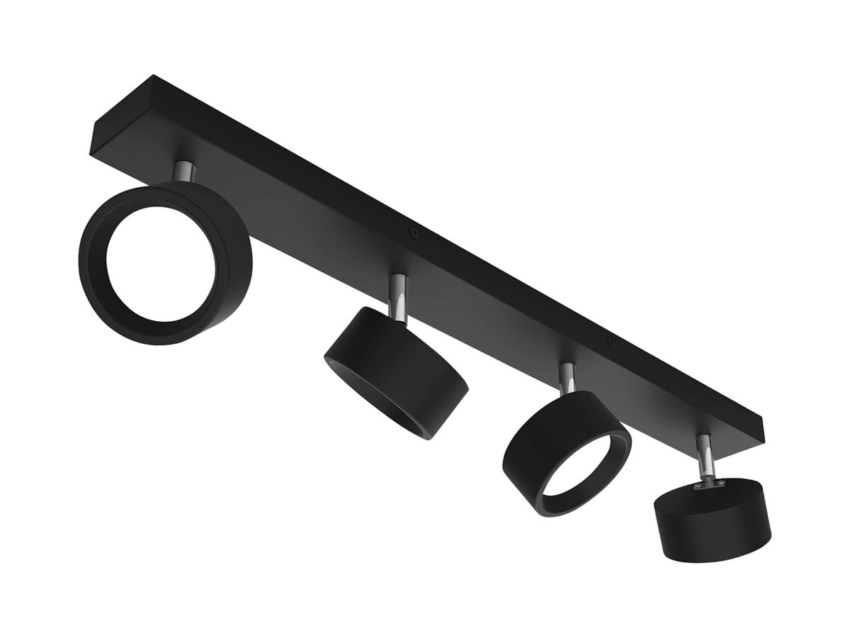 LED-Spot Philips Bracia 22W 2200lm 2700K 110° 600×80.5mm schwarz 4×Spot