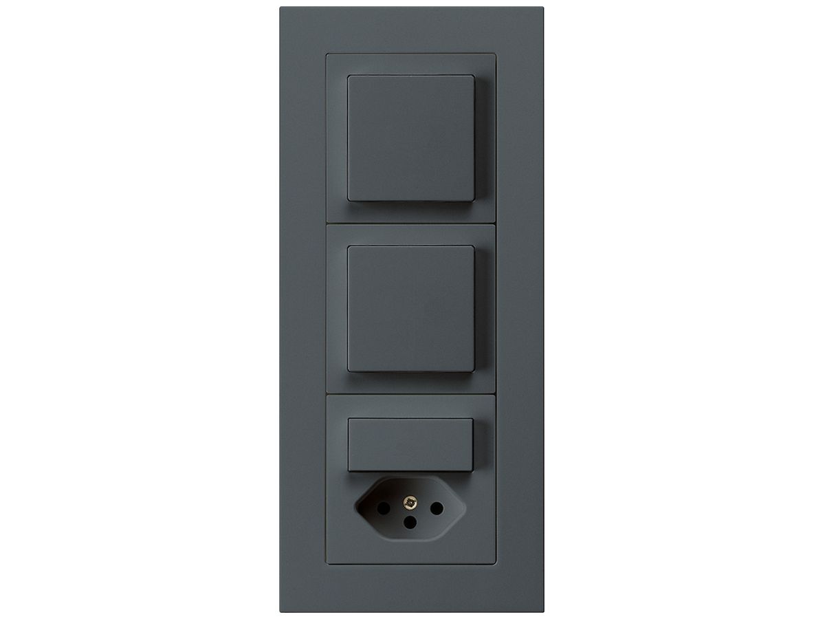 UP-Kombination kallysto.pro Gr.I-I-I vertikal 2×Schalter S3+S3/Typ 13 anthrazit