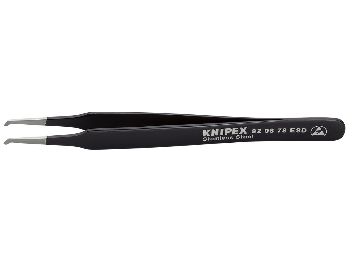Pinzette KNIPEX 92 08 78 ESD 120mm, 45°, für SMD-Technik