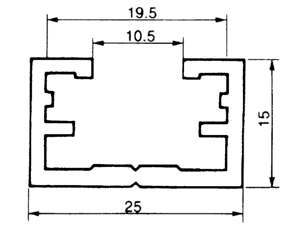 Befestigungsschiene Almatec 25×15mm L=6m