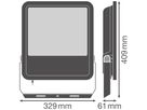 LED-Strahler LEDVANCE FLOODLIGHT250 167W 25000lm 840 IP66 100° 329×61 sz