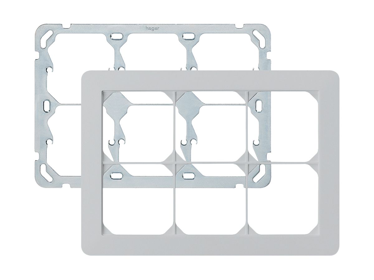 UP-Kopfzeile kallysto.trend 2×3 hellgrau horizontal