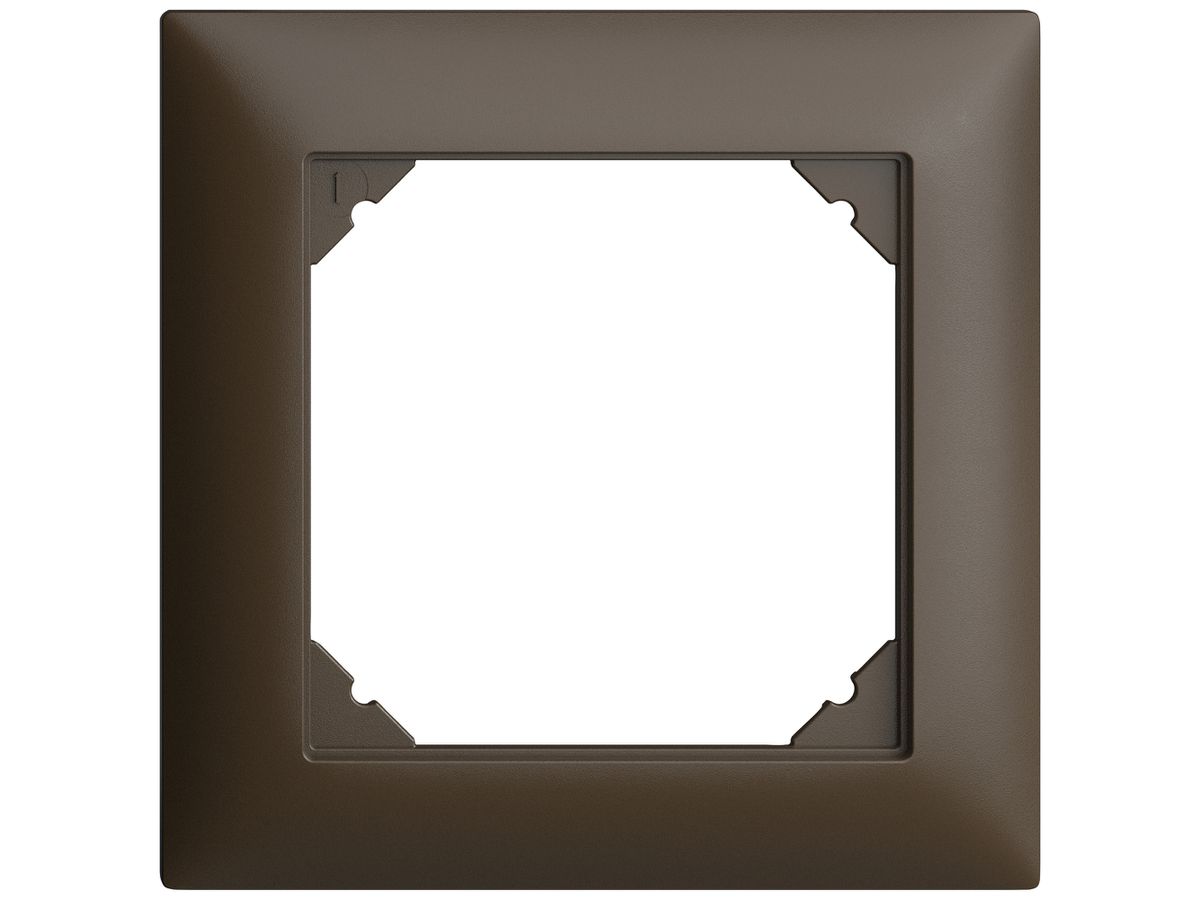 UP-Kopfzeile EDIZIOdue SNAPFIX® 1×1 horizontal und vertikal 88×88mm umbra
