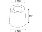 AP-LED-Bodenleuchte SLV CONCRETO GU10 10W IP65 Ø120×117mm grau