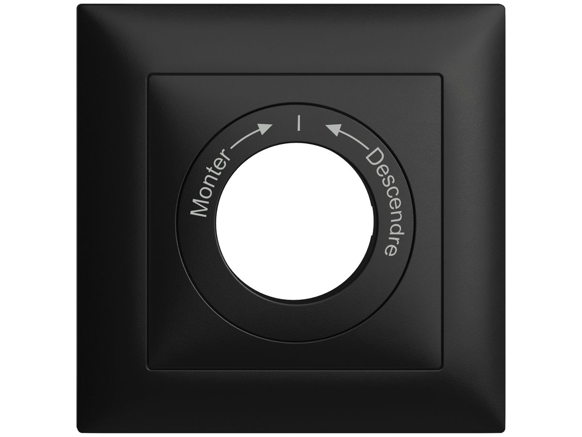 Frontset Monter->I<-Descendre EDIZIOdue 88×88mm schwarz