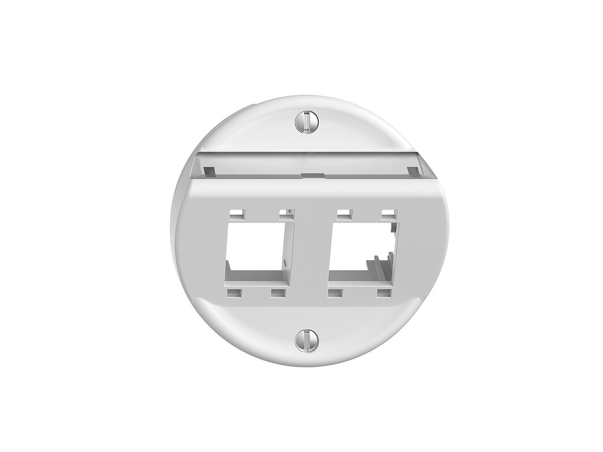 UP-Montageset Sdue Q, mit Schrägauslasshaube 2×RJ45 freenet weiss