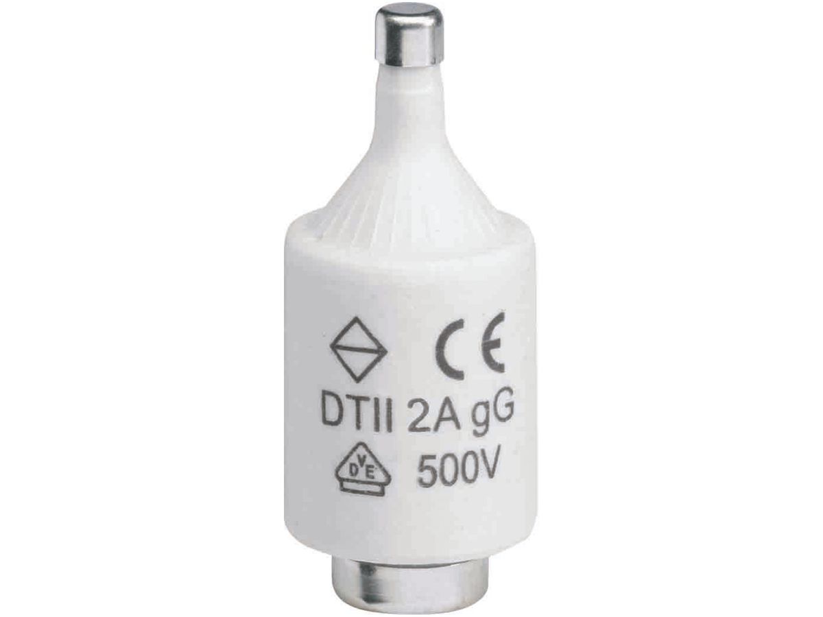 D-Sicherung DTII 2A 500V gG mit Kennmelder