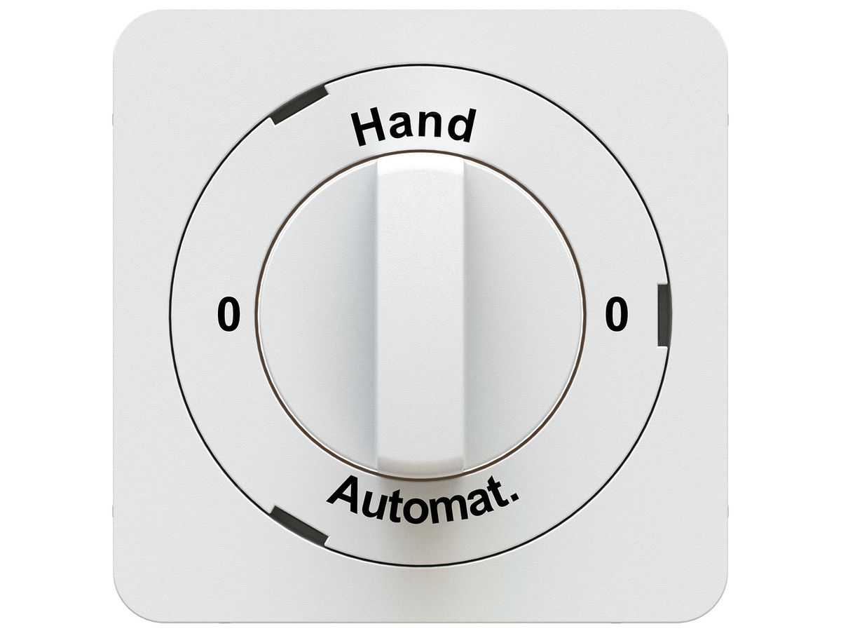 Drehschalter MH priamos, Schema 2/1L, 0-M-0-Aut., Einsatz mit Frontplatte, weiss