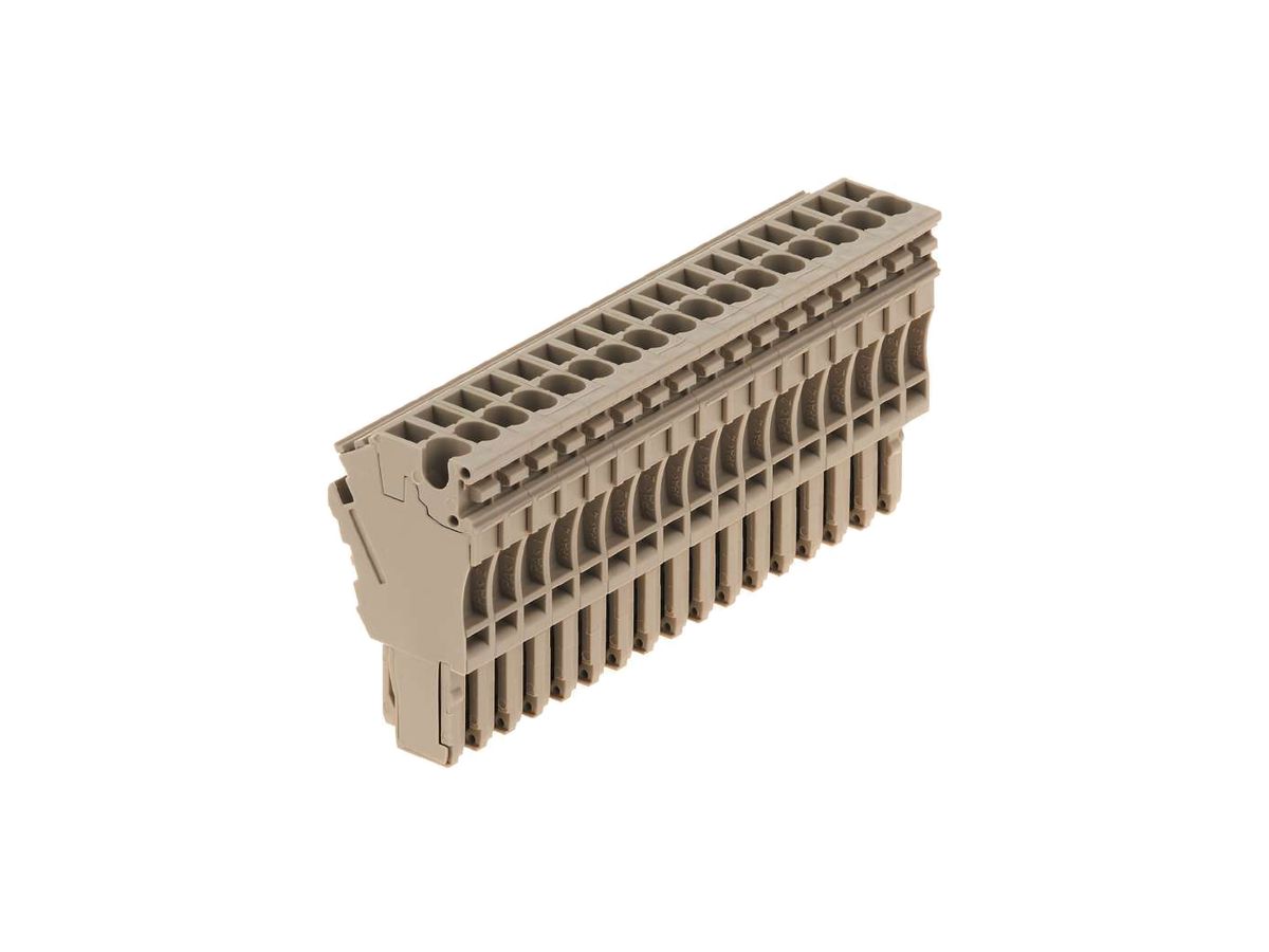 Stecker Weidmüller ZP 2.5/1AN/QV/17 Zugfeder 2.5mm² 17L beige