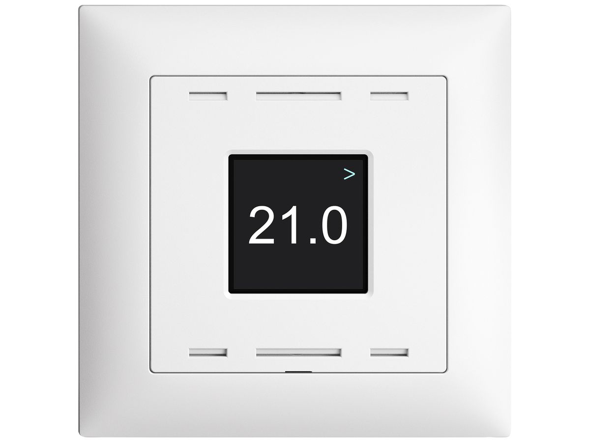 UP-Raumtemperatursensor EDIZIOdue Wiser CO2 230V 5…30°C weiss