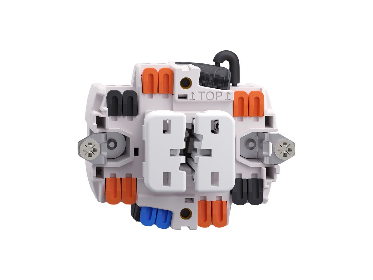 Einsatz Schalter FH KS für Licht +Ventilation 3+3/1L LED gelb