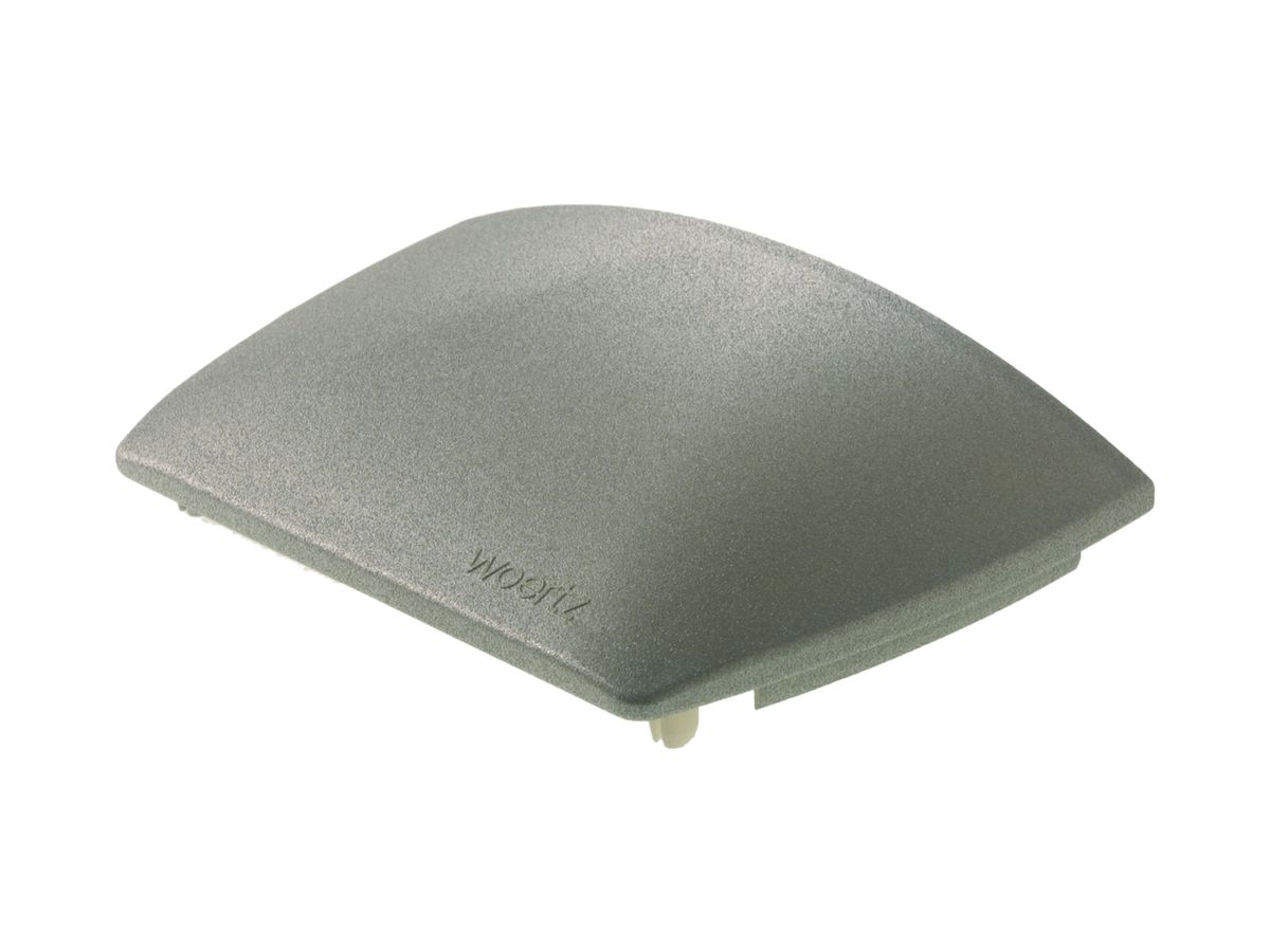 Deckel Ellipse 124×78mm ABS alu/gu RAL 9006