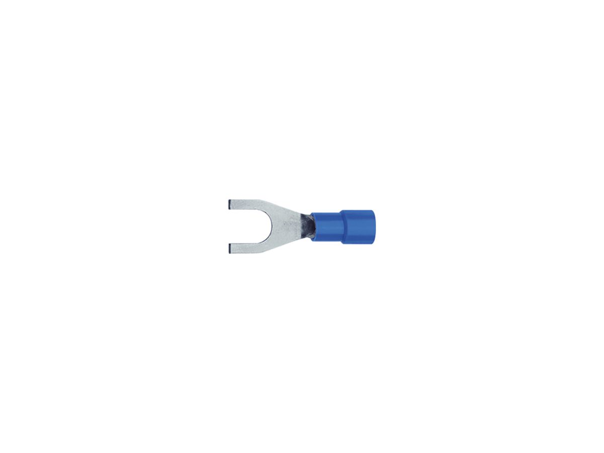 Quetschkabelschuh Gabelform Ferratec M5 isoliert PVC 1.5…2.5mm² blau 100Stk