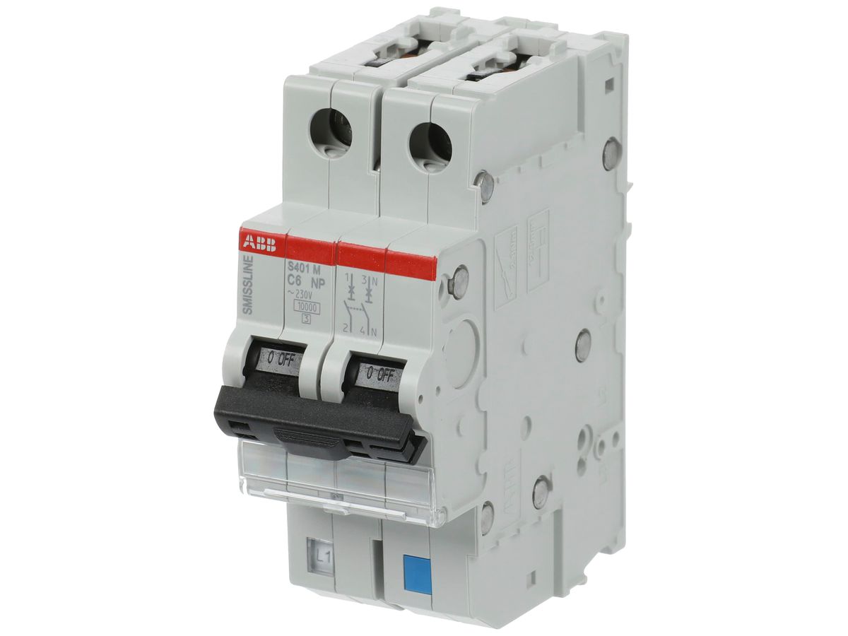 Leitungsschutzschalter SMISSLINE TP S 2×6A C 10kA NP