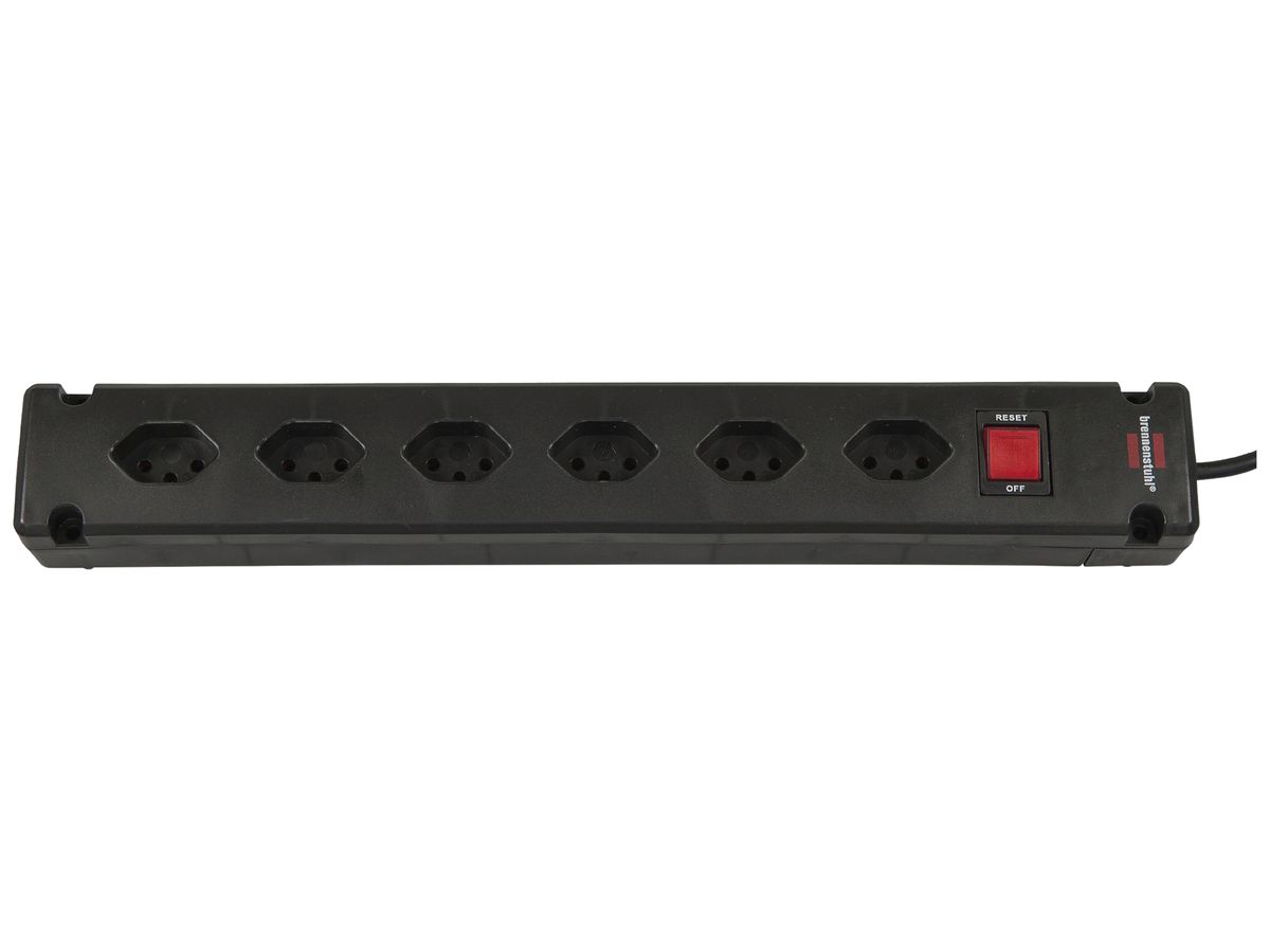 Steckdosenleiste Bremounta Schalter 6×T13 90° 3m H05VV-F 3×1mm² sz
