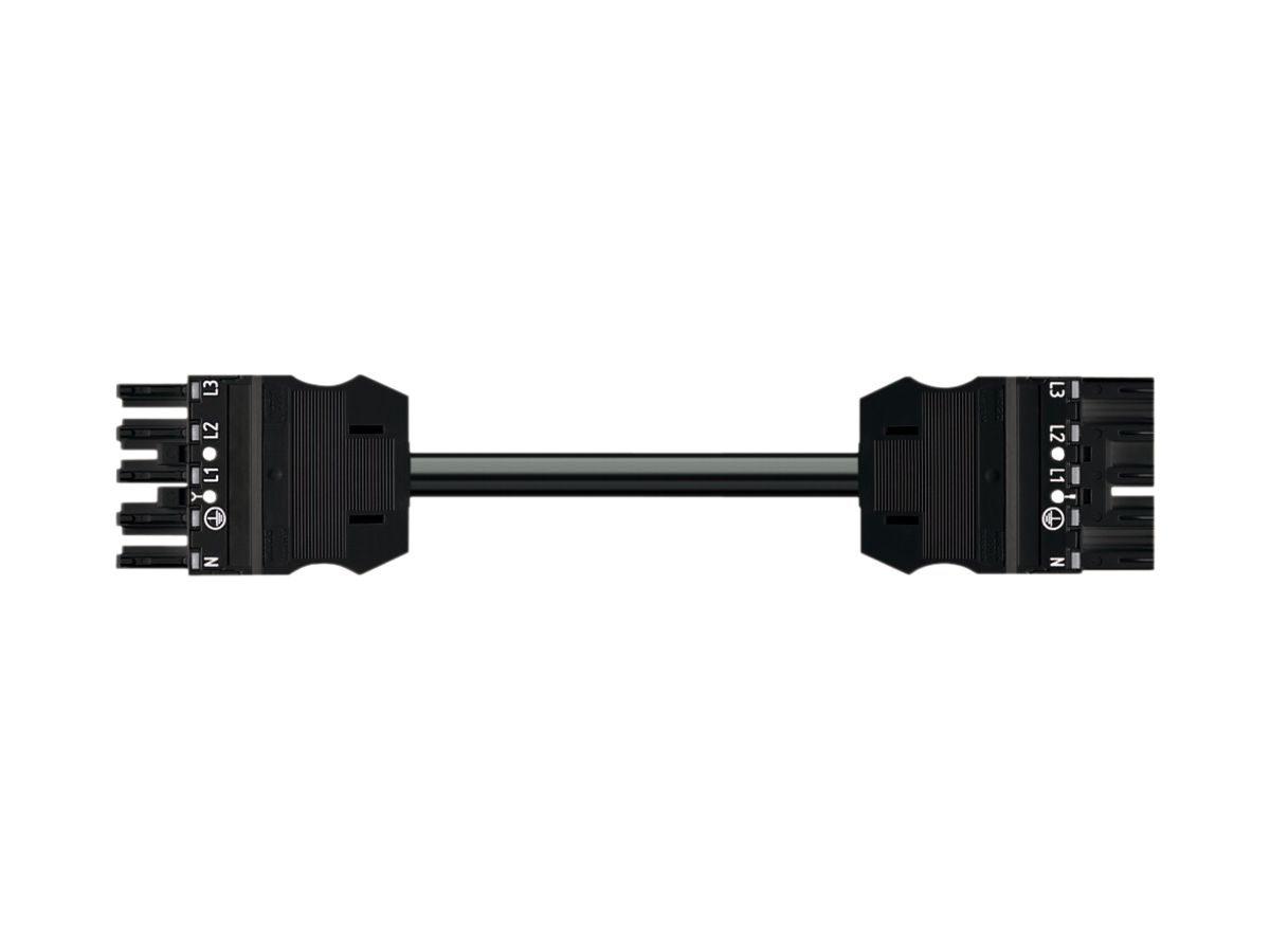 Verbindungsleitung 5×2.5mm² Buchse/Stecker 8m schwarz