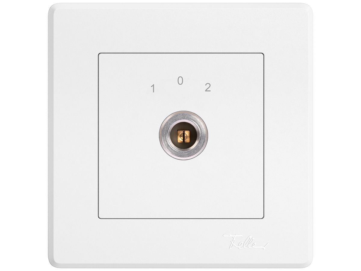 UP-Schlüsselschalter EDIZIO.liv 1P Vierkant/Schlitz 20A 690V 1-0-2 galv.Kont.ws