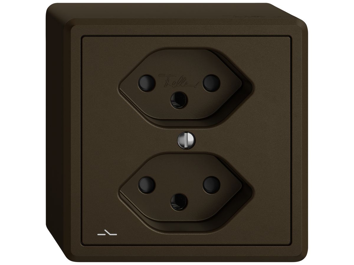 AP-Steckdose EDIZIO.liv SNAPFIX® 2×T13 1×S mit Shutter br