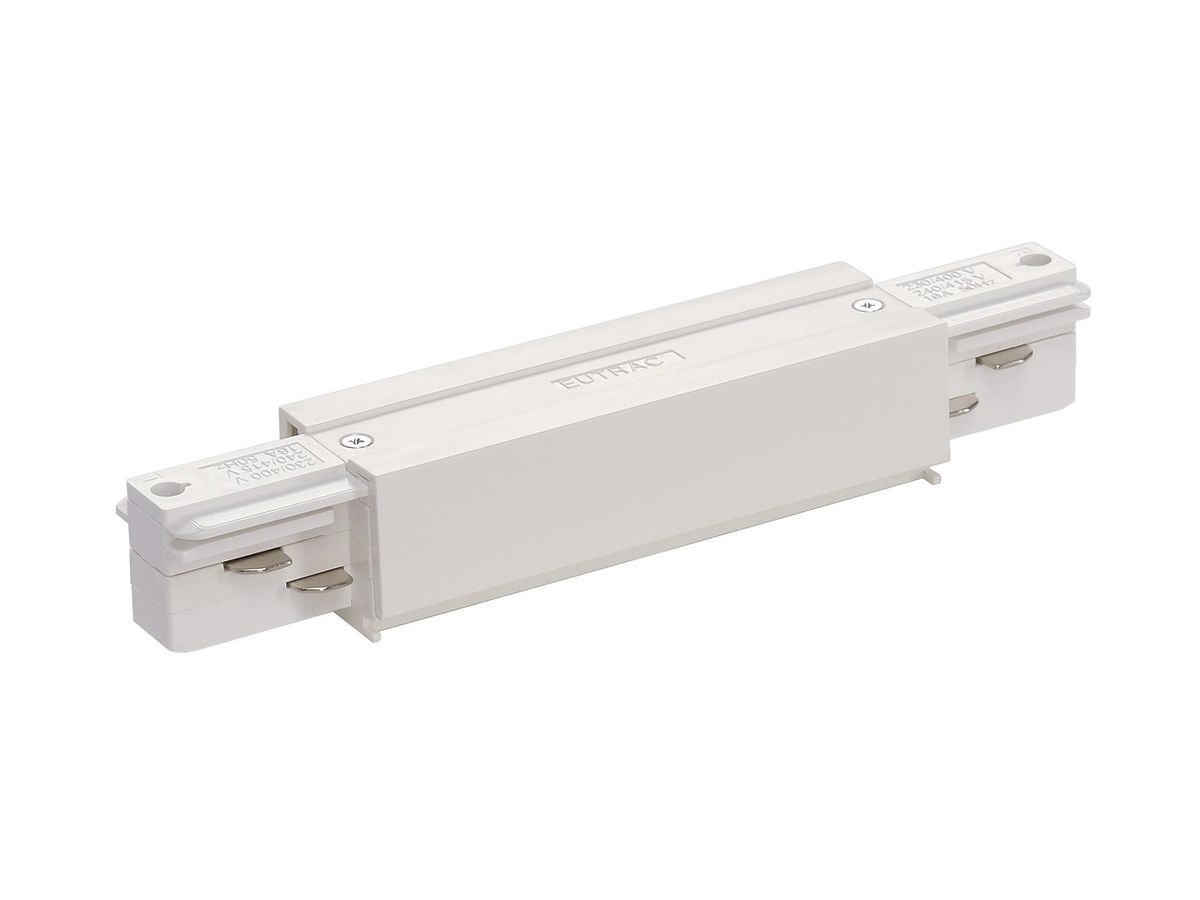 Längsverbinder/Einspeiser SLV für AP-Stromschiene EUTRAC 3-phasig, weiss