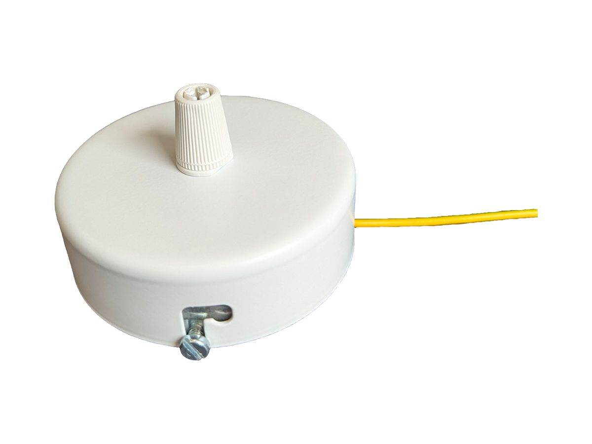 Baldachin Elektrogros Stahl Ø100×24mm weiss