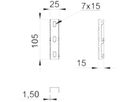 Hakenschiene Bettermann 105mm verzinkt