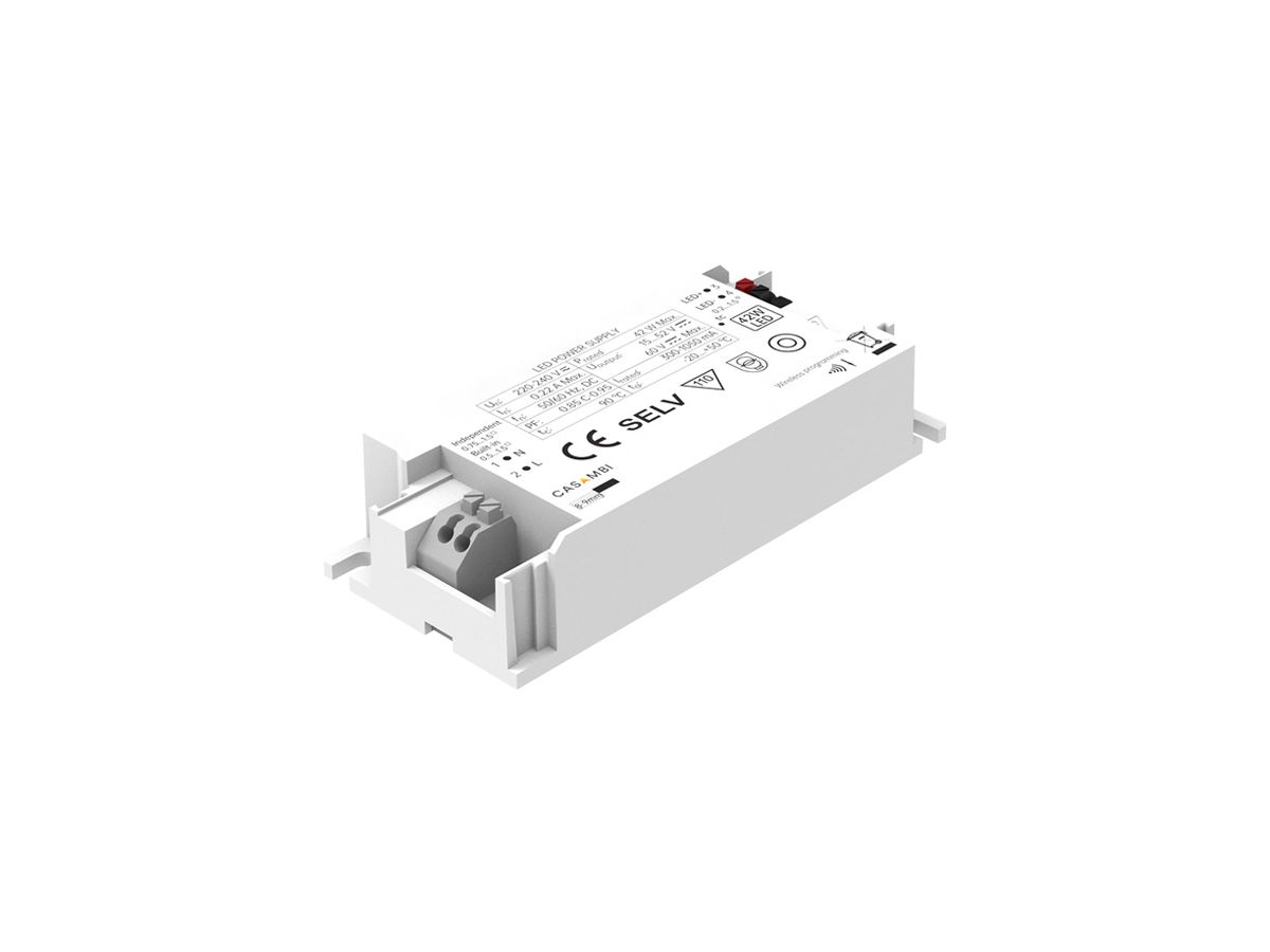 LED-Betriebsgerät DOTLUX MESHLE QF Casambi 42W OUT:15…52V 300…1050mA DIM 135mm