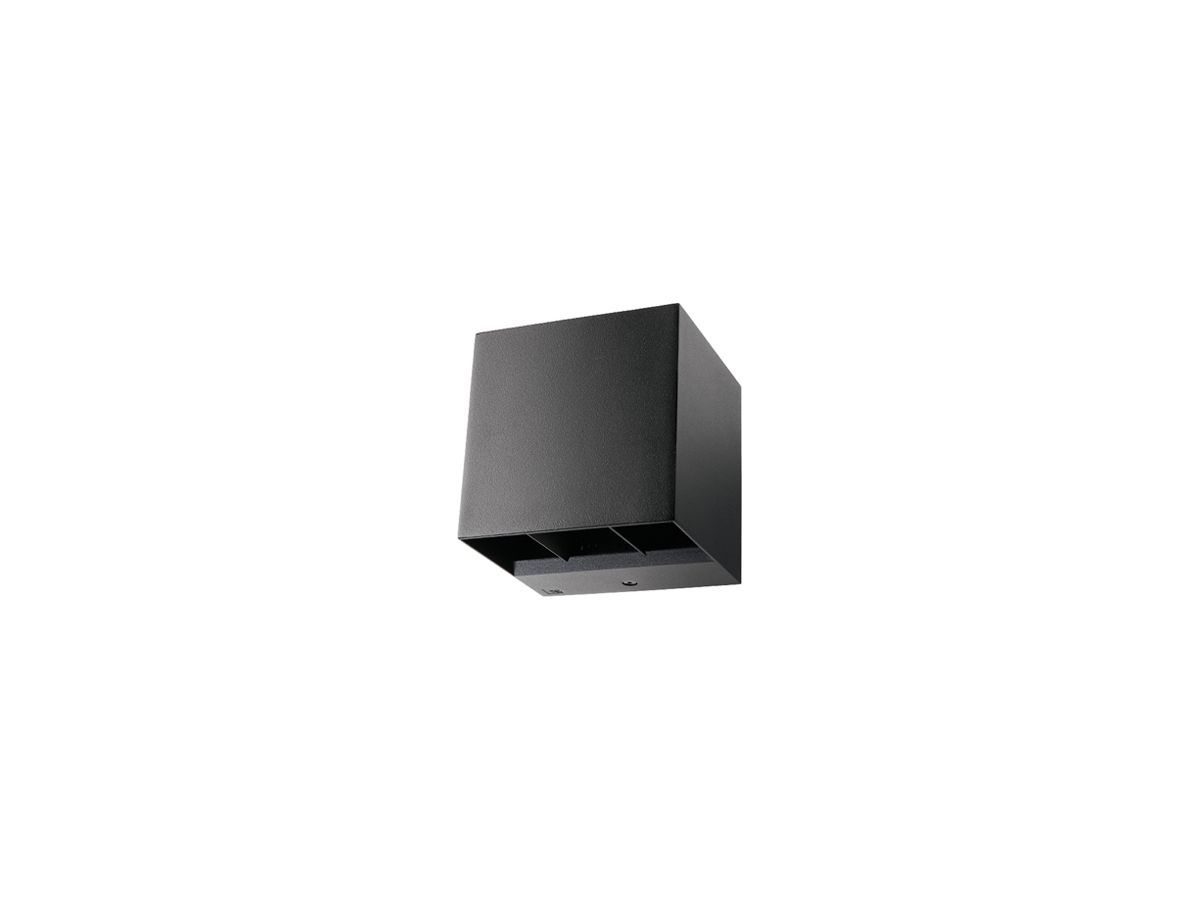 LED-Wandleuchte SG Artes 8W 340lm 827 IP65 DIM dir./indir.120×120mm schwarz