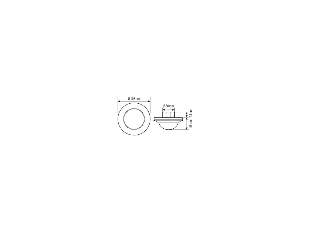 UP-Präsenzmelder KNX ESYLUX PD-C 360i/32 KNX UP, weiss