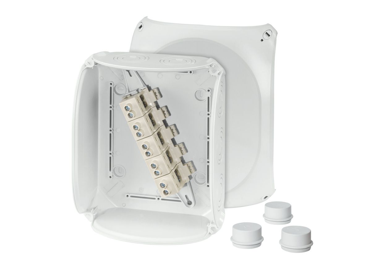 AP-Abzweigdose Hensel DK 2525 Klemme 5×25mm², grau