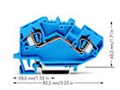 Durchgangsklemme WAGO 6mm² blau